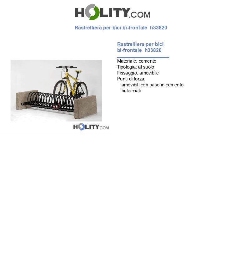 Rastrelliera per bici bi-frontale  h33820