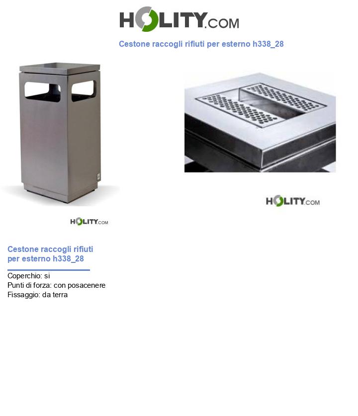 Cestone raccogli rifiuti per esterno h338_28
