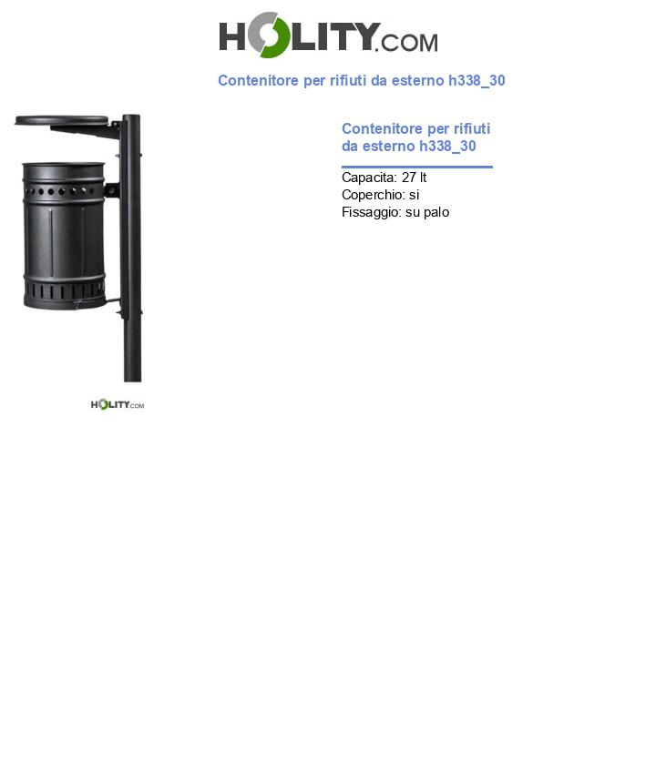 Contenitore per rifiuti da esterno h338_30