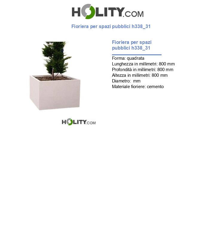 Fioriera per spazi pubblici h338_31