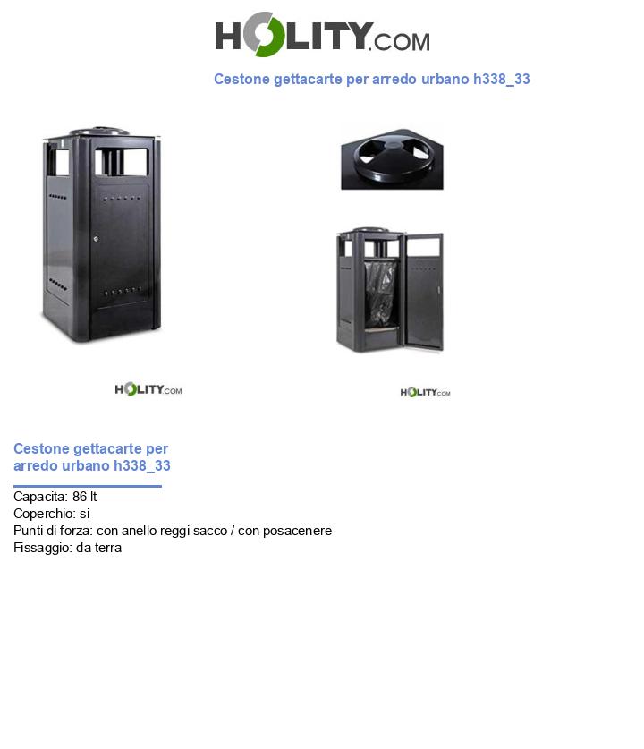 Cestone gettacarte per arredo urbano h338_33