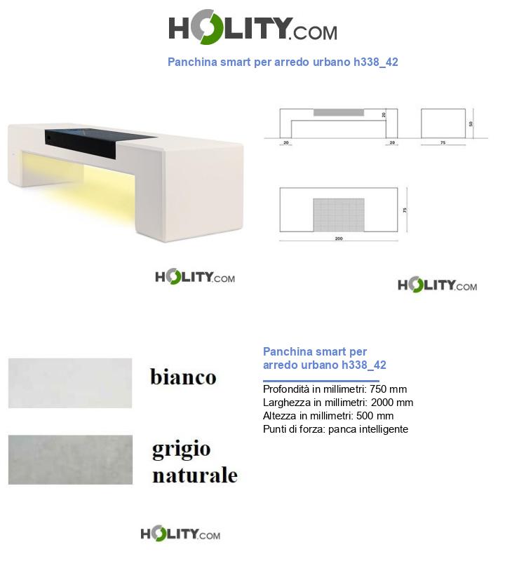 Panchina smart per arredo urbano h338_42