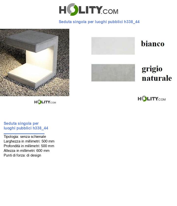 Seduta singola per luoghi pubblici h338_44