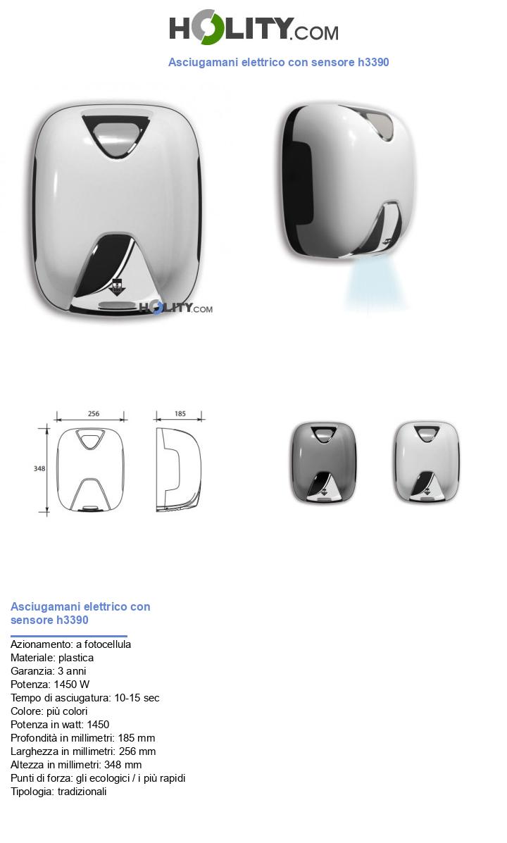 Asciugamani elettrico con sensore h3390