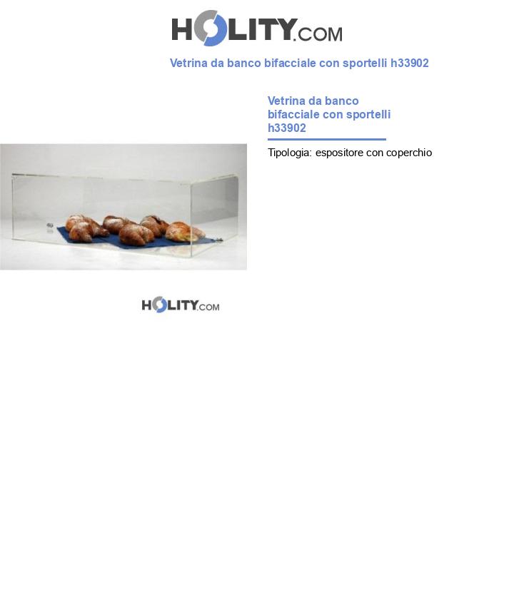 Vetrina da buffet bifacciale con sportelli h33902