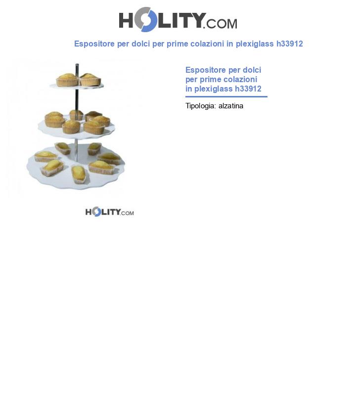 Espositore per dolci per prime colazioni in plexiglass h33912