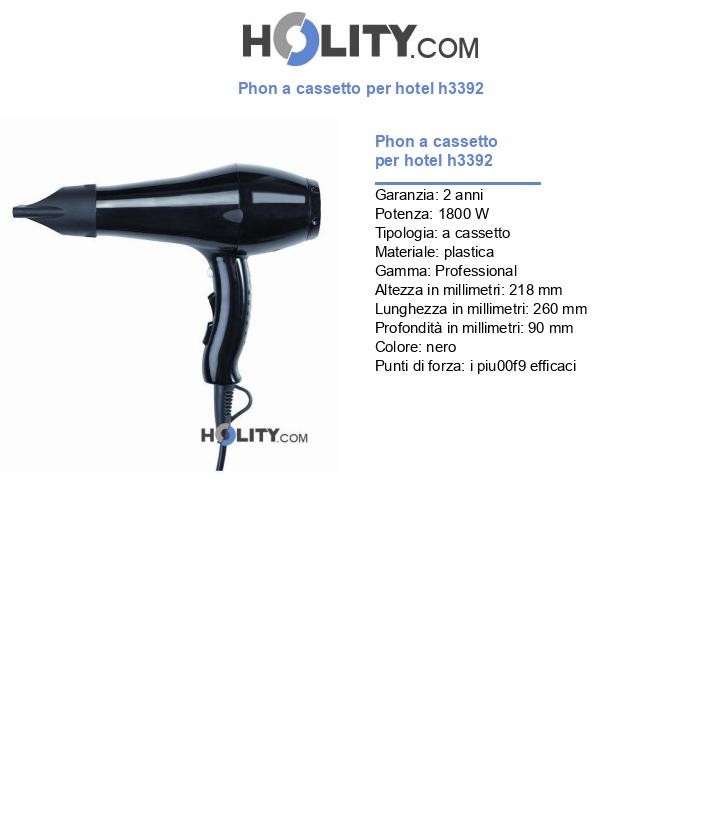 Phon a cassetto per hotel h3392
