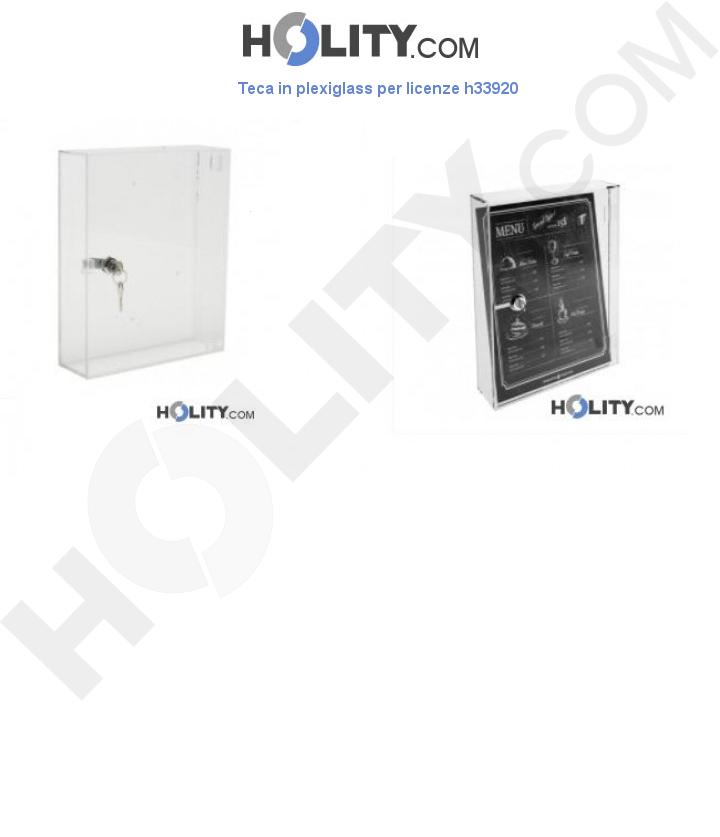 Teca in plexiglass per licenze h33920