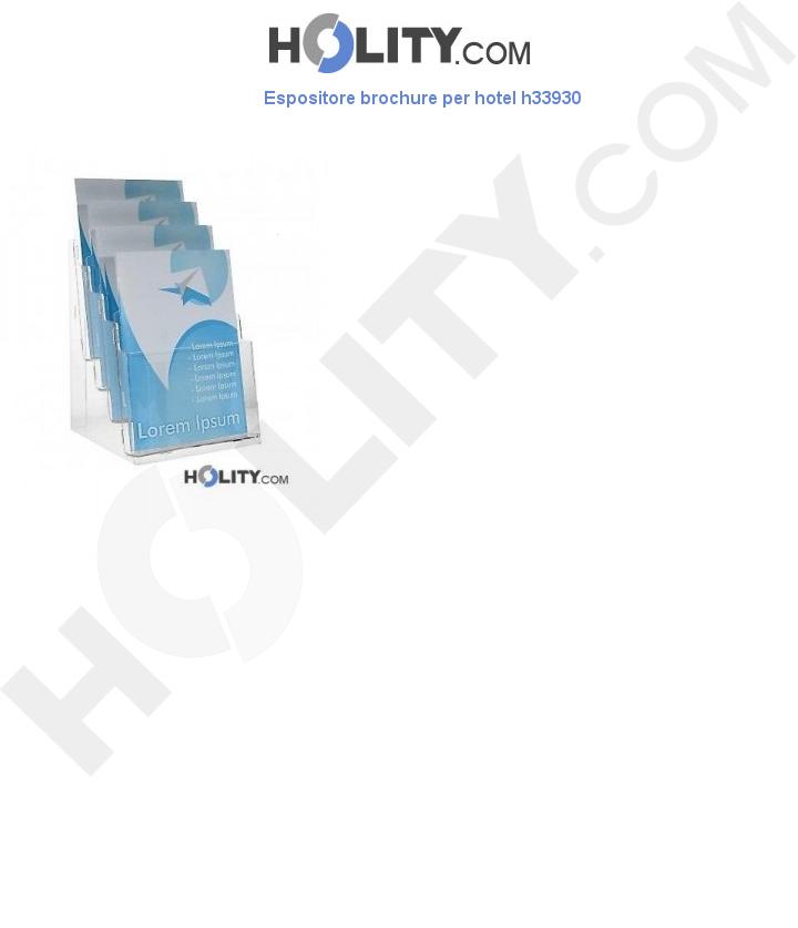 Espositore brochure per hotel h33930