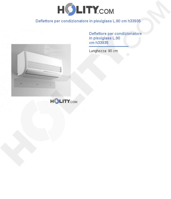 Deflettore per condizionatore in plexiglass L.90 cm h33935
