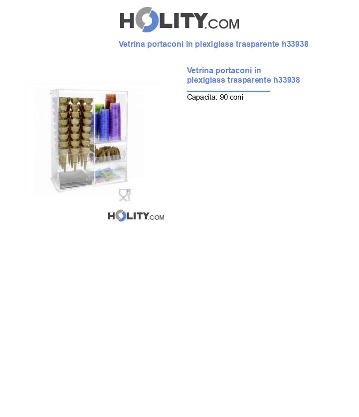 Vetrina portaconi in plexiglass trasparente h33938