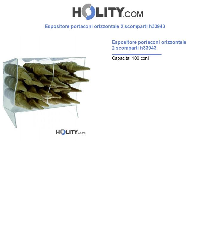 Espositore portaconi orizzontale 2 scomparti h33943