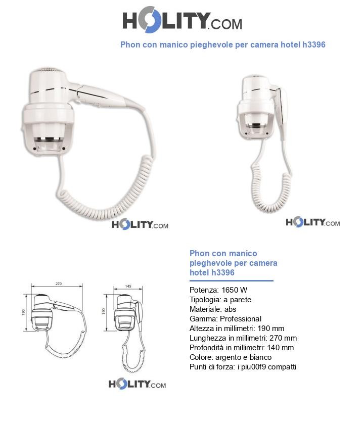 Phon con manico pieghevole per camera hotel h3396