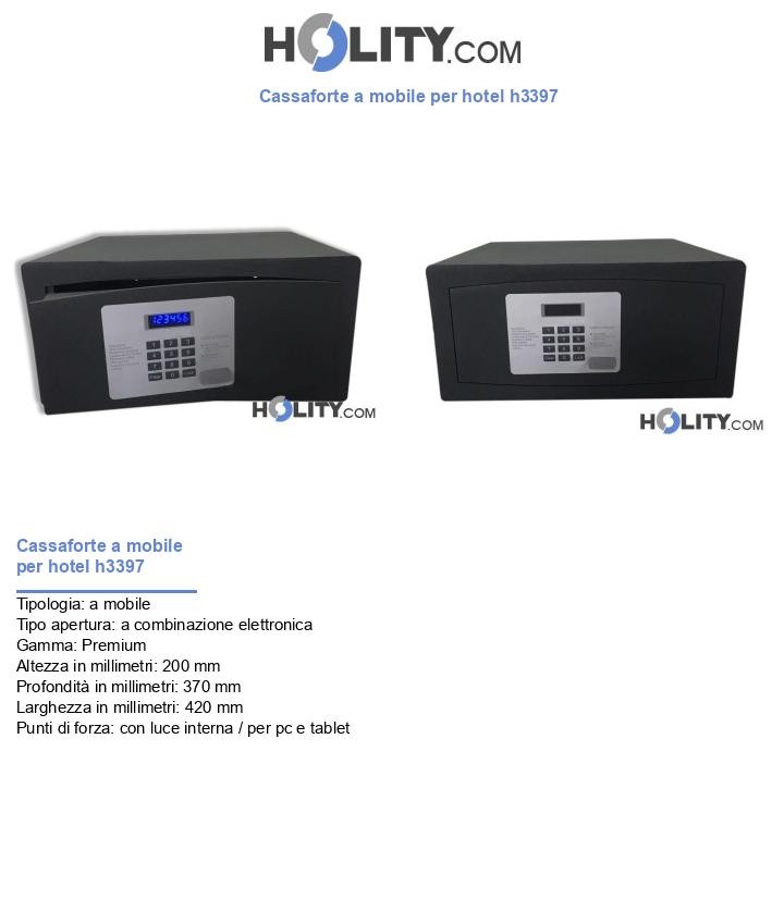 Cassaforte a mobile per hotel h3397