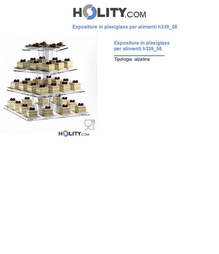 Espositore in plexiglass per alimenti h339_56
