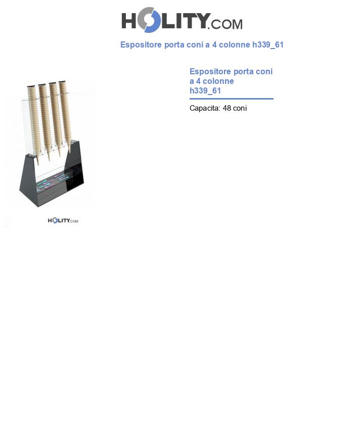 Espositore porta coni a 4 colonne h339_61