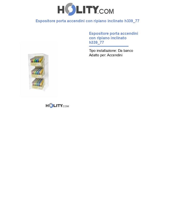 Espositore porta accendini con ripiano inclinato h339_77