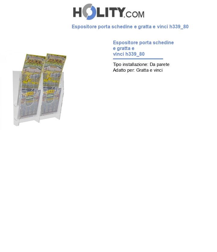 Espositore porta schedine e gratta e vinci h339_80