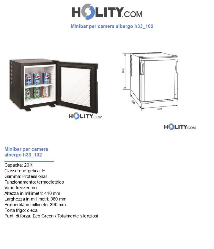 Minibar per camera albergo h33_102