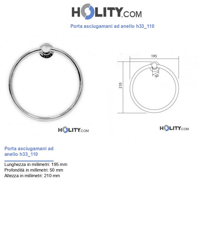 Porta asciugamani ad anello h33_110