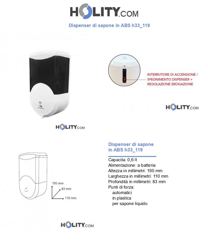Dispenser di sapone in ABS h33_119