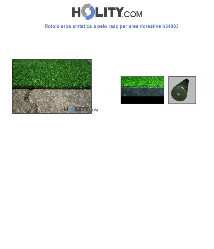 Rotolo erba sintetica a pelo raso per aree ricreative h34003