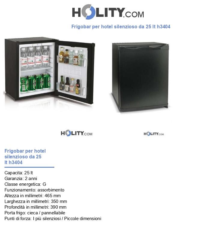 Frigobar per hotel silenzioso da 25 lt h3404