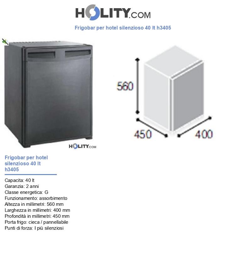 Frigobar per hotel silenzioso 40 lt h3405