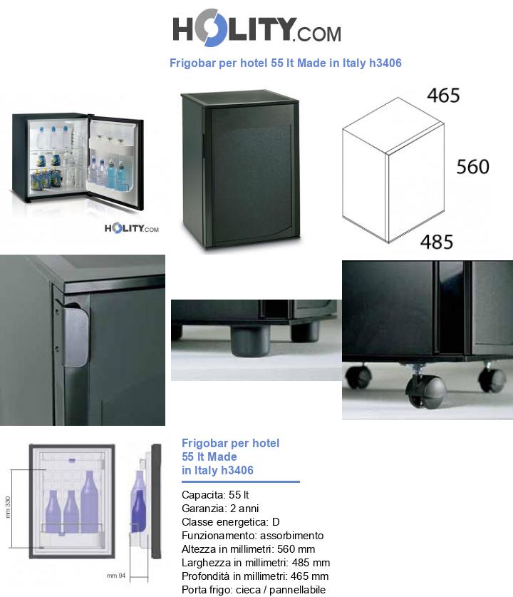 Frigobar per hotel 55 lt Made in Italy h3406