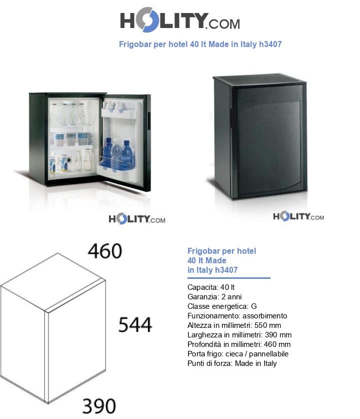 Frigobar per hotel 40 lt Made in Italy h3407