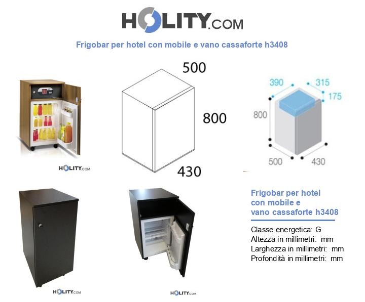 Frigobar per hotel con mobile e vano cassaforte h3408