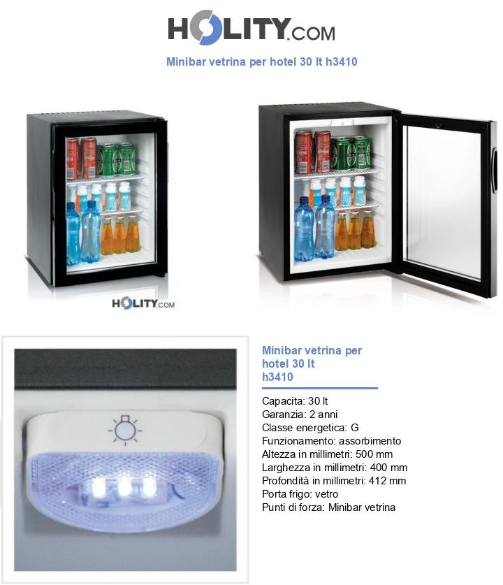 Minibar vetrina per hotel 30 lt h3410