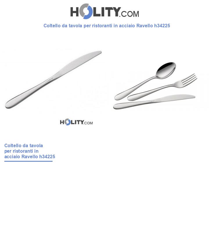 Coltello da tavola per ristoranti in acciaio Ravello h34225