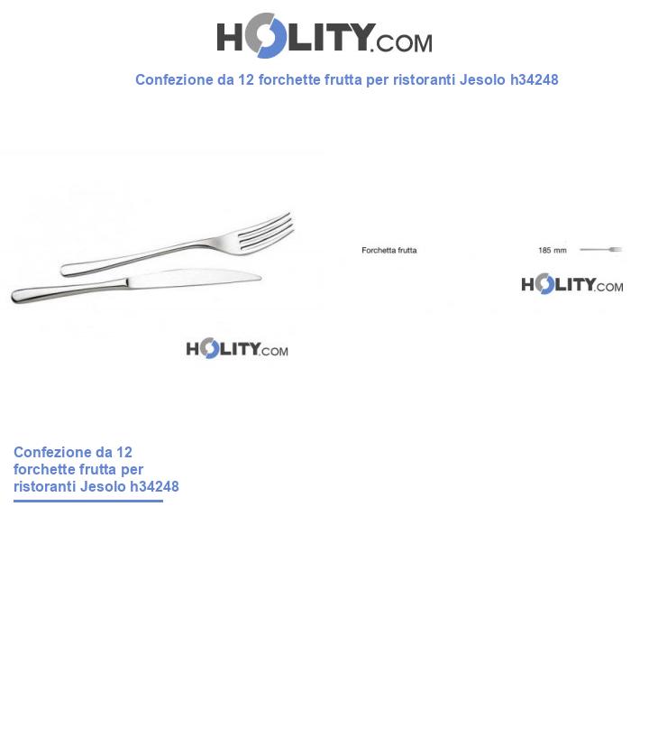 Confezione da 12 forchette frutta per ristoranti Jesolo h34248
