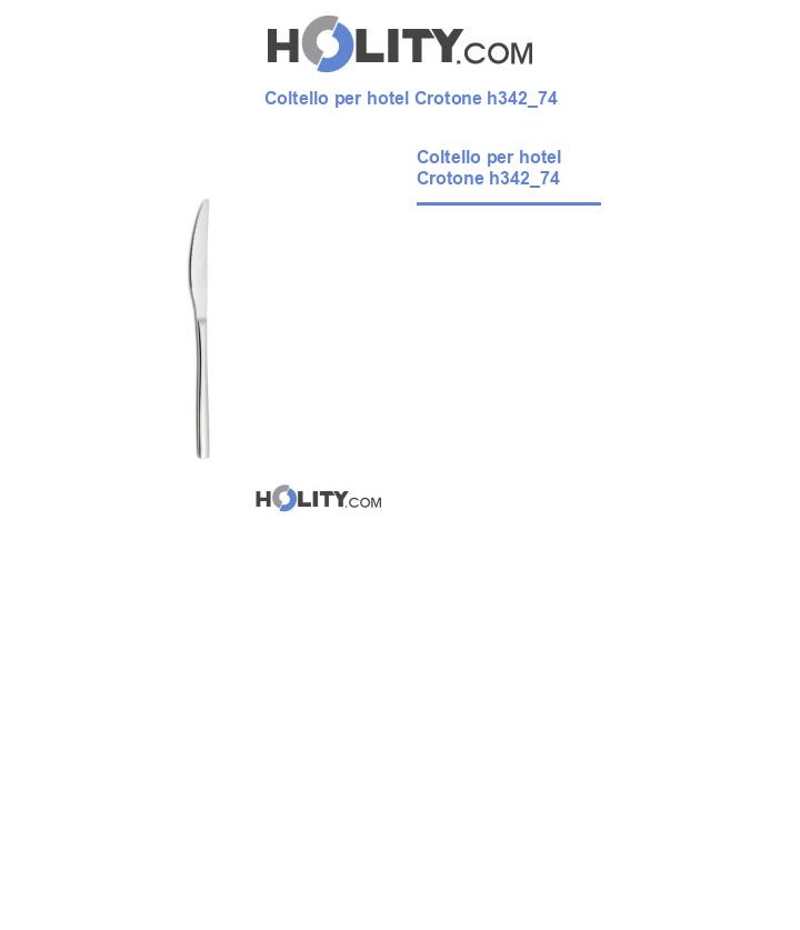Coltello per hotel Crotone h342_74
