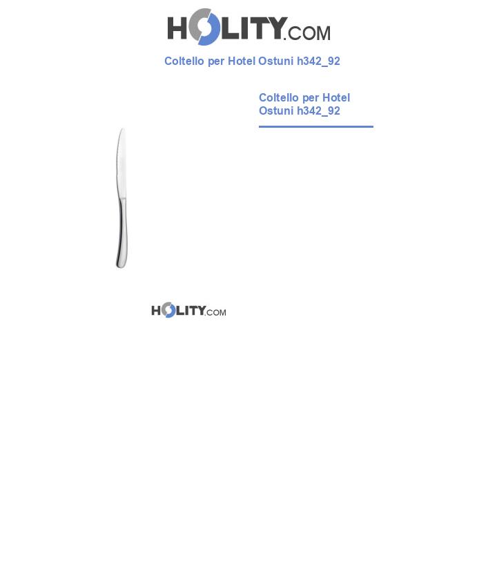 Coltello per Hotel Ostuni h342_92