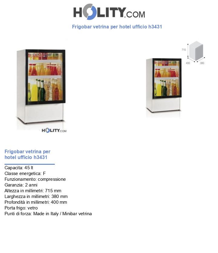 Frigobar vetrina per hotel ufficio h3431