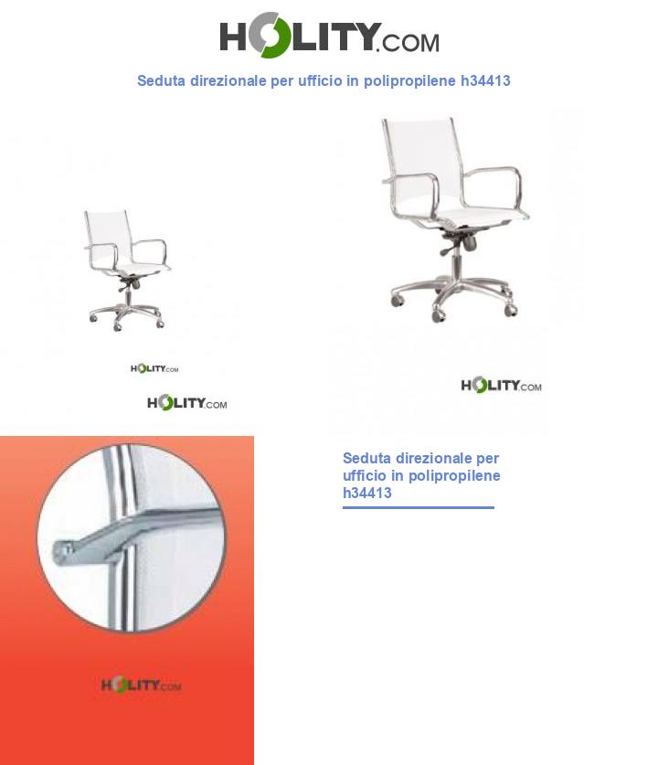 Seduta direzionale per ufficio in polipropilene h34413
