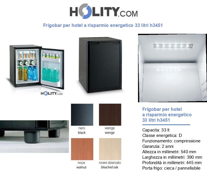 Frigobar per hotel a risparmio energetico 33 litri h3451