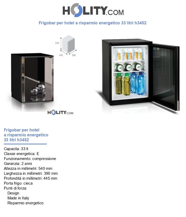 Frigobar per hotel a risparmio energetico 33 litri h3452