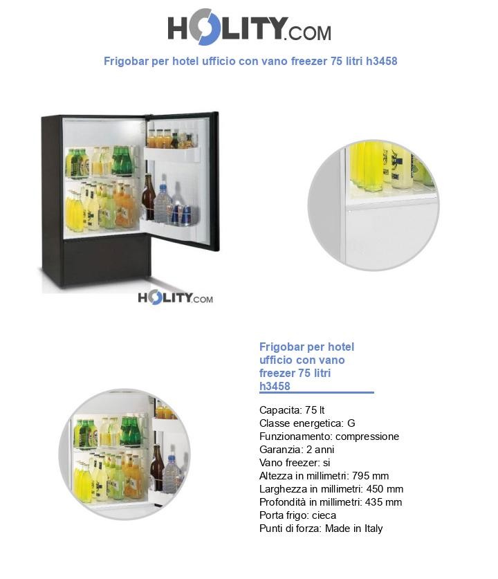 Frigobar per hotel ufficio con vano freezer 75 litri h3458