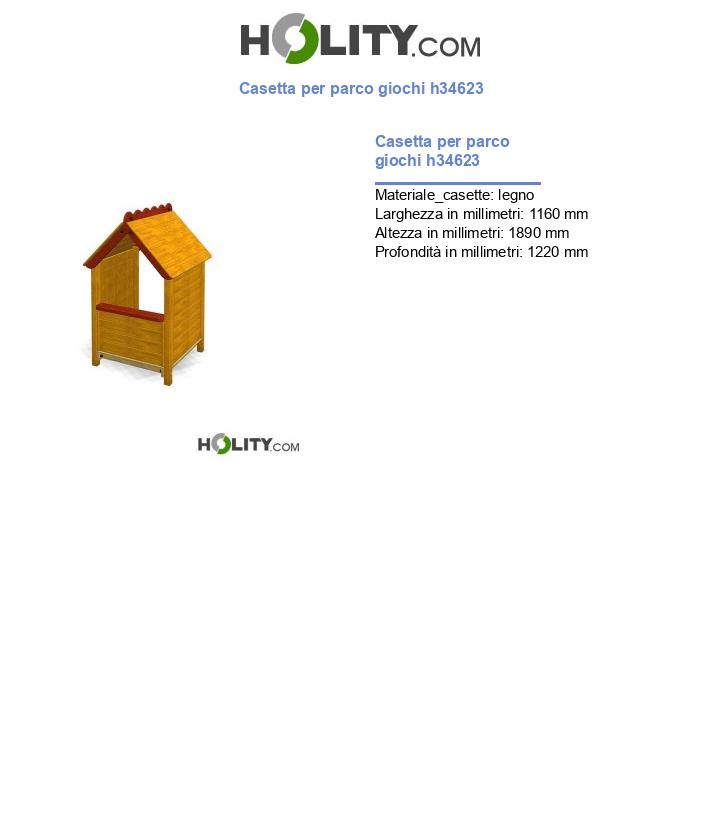 Casetta per parco giochi h34623