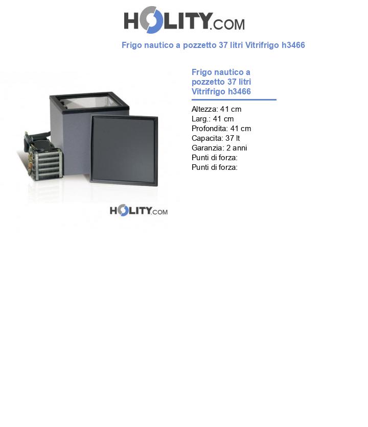 Frigo nautico a pozzetto 37 litri Vitrifrigo h3466