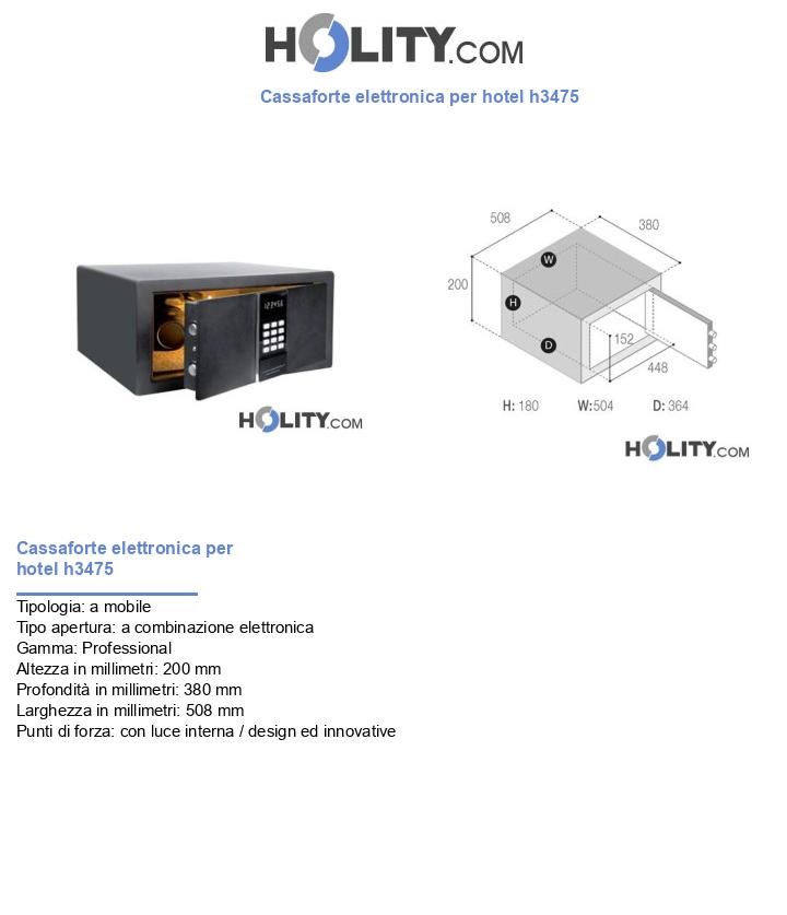 Cassaforte elettronica per hotel h3475