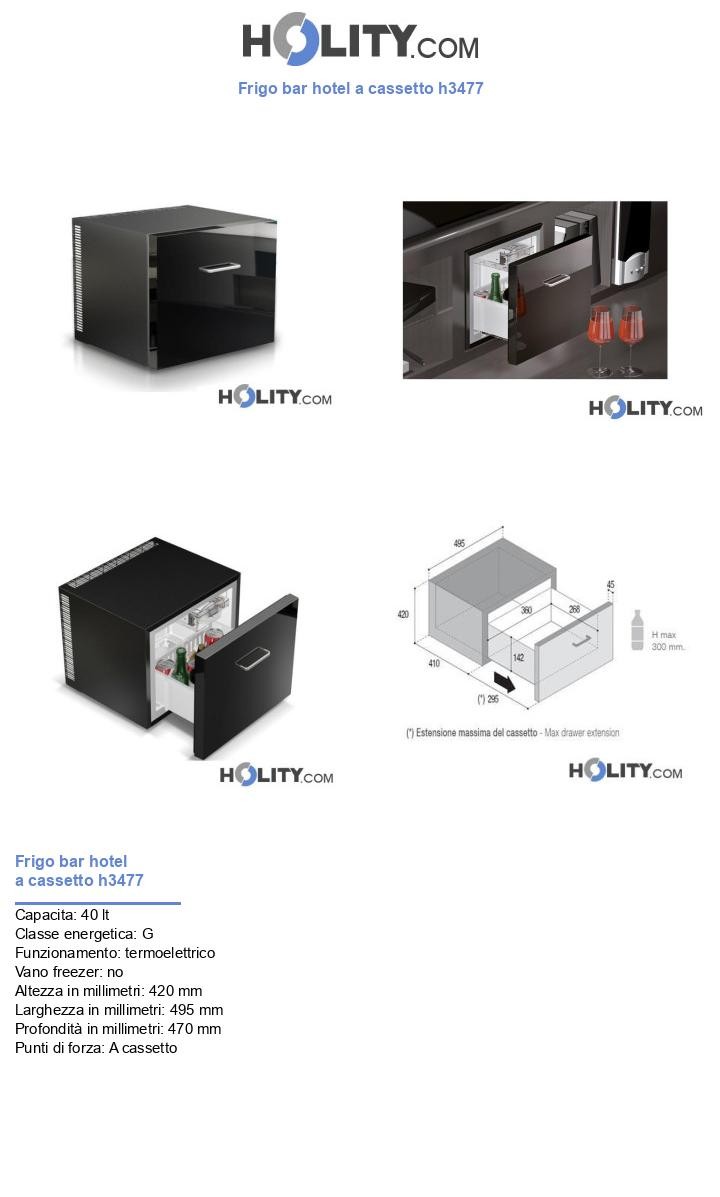 Frigo bar hotel a cassetto h3477