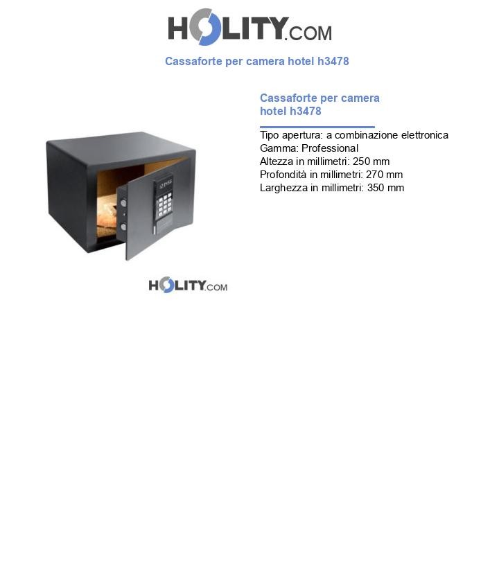 Cassaforte per camera hotel h3478