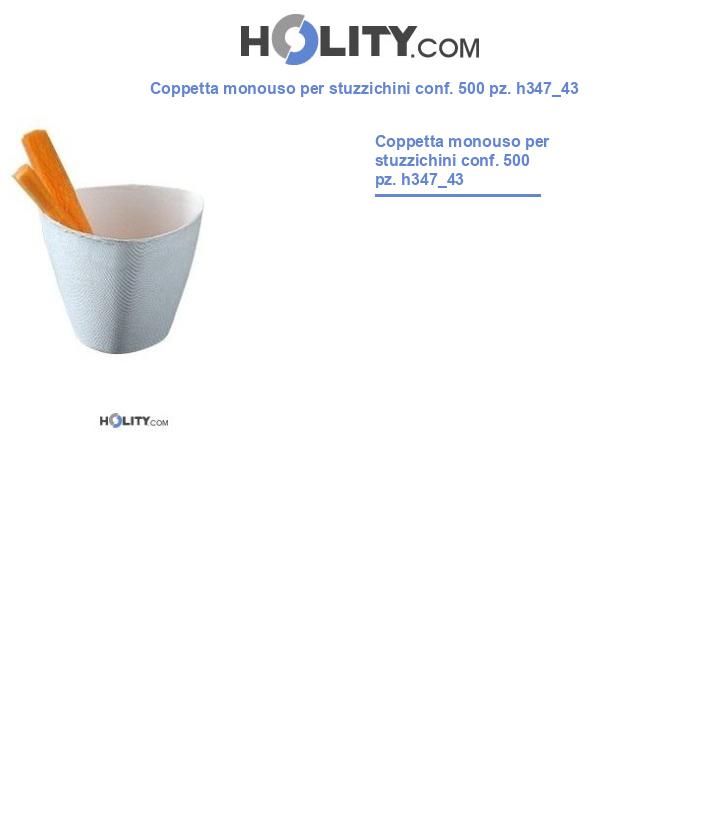 Coppetta monouso per stuzzichini conf. 500 pz. h347_43