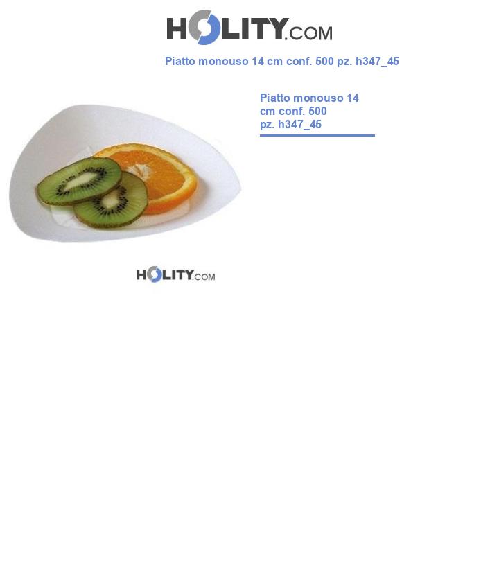 Piatto monouso 14 cm conf. 500 pz. h347_45