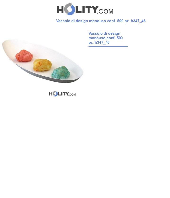 Vassoio di design monouso conf. 500 pz. h347_46