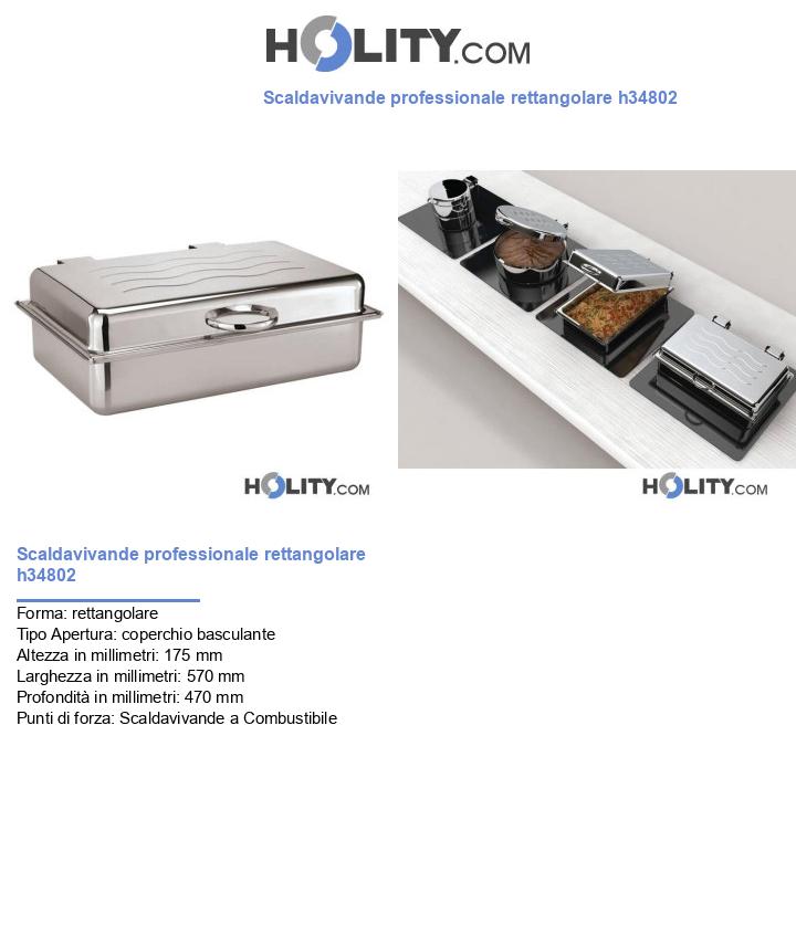 Scaldavivande professionale rettangolare h34802
